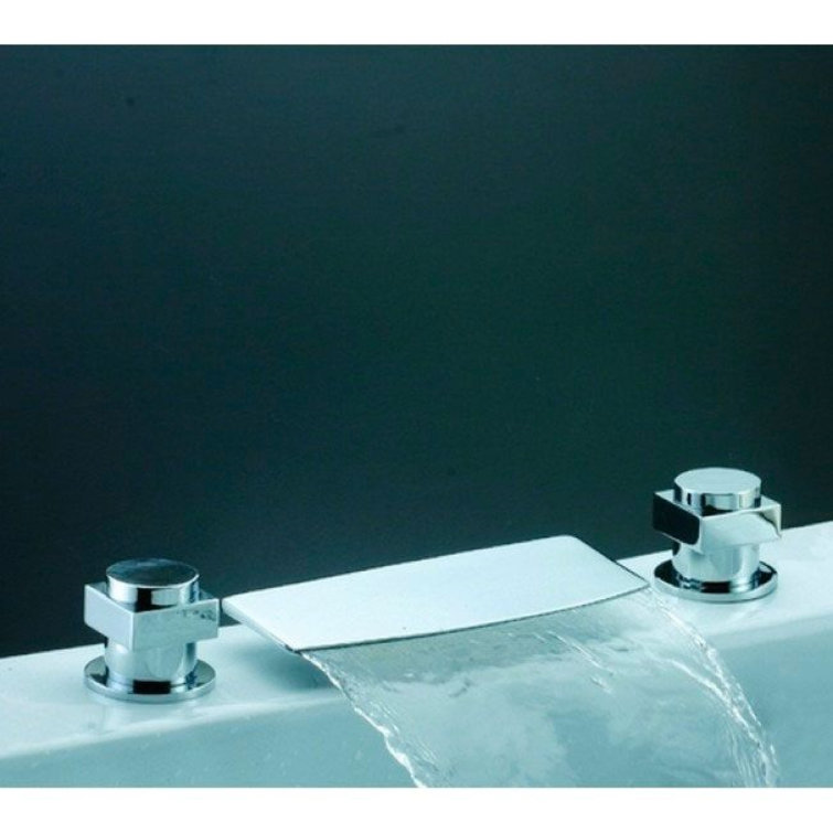 Juno Showers Juno Deck Mounted Chrome Waterfall Bathtub Faucet | Wayfair